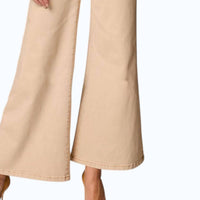 Nic + Zoe Joyride Boot Flare Jeans in latte - women's jeans - detail view