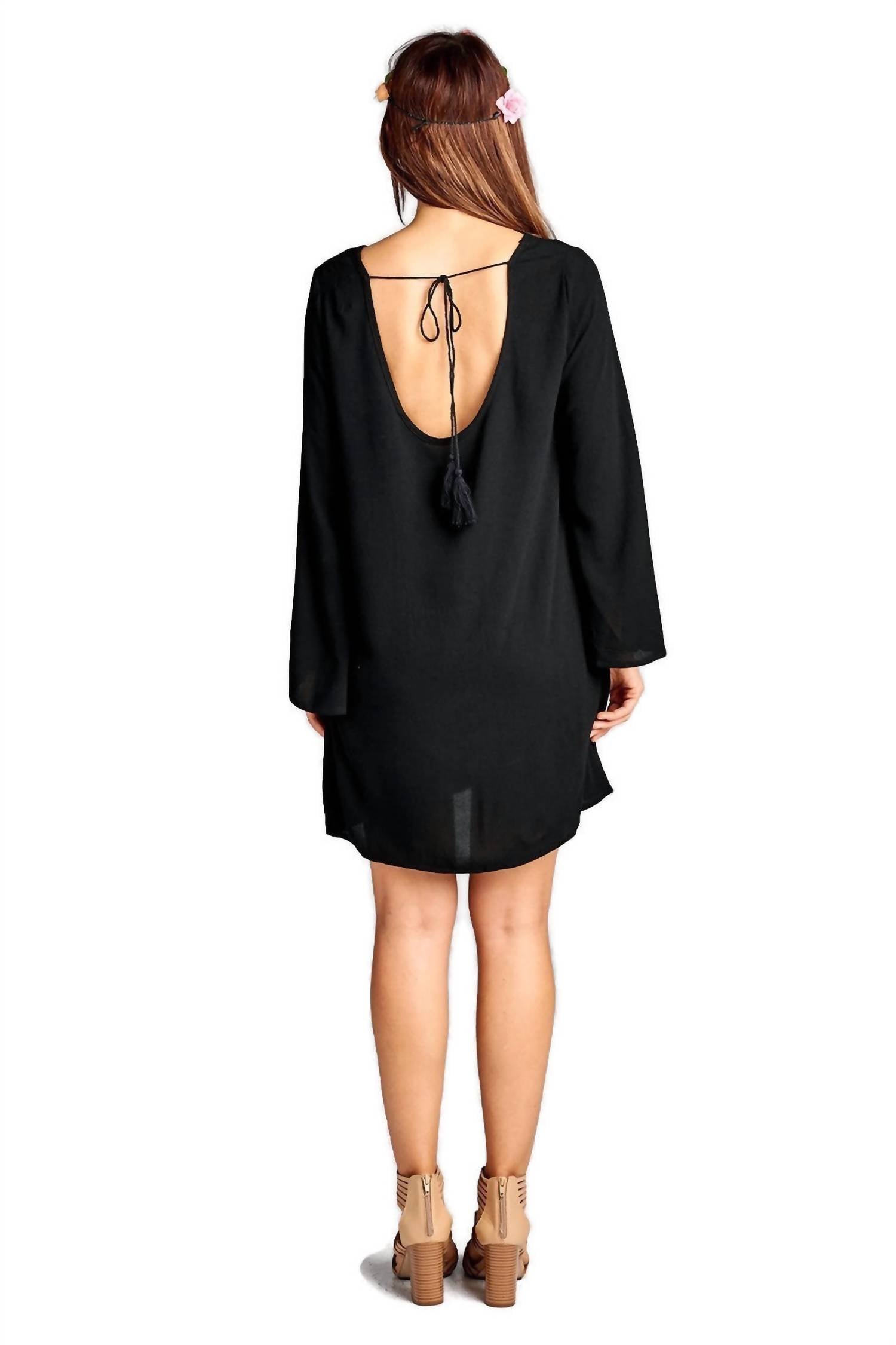 Velzera - Floral Embroidered Mini Dress - Plus