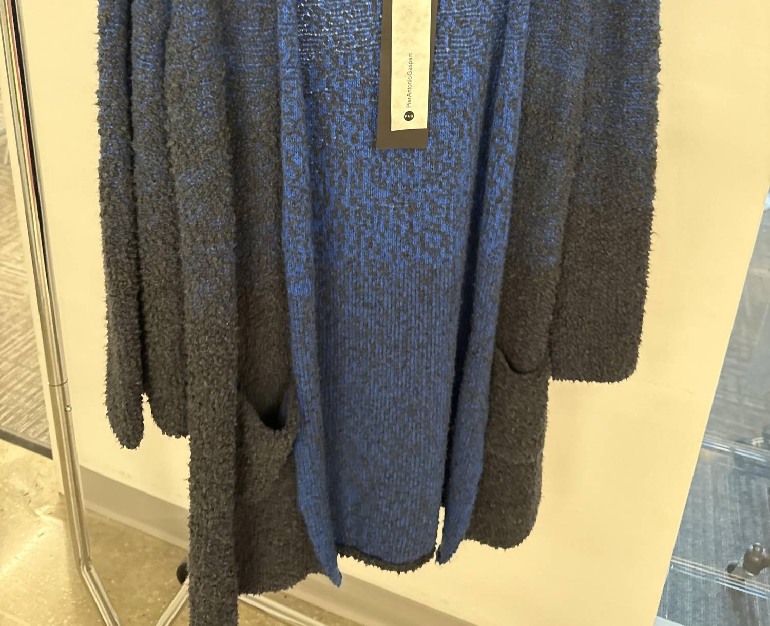 Pier Antonio Gaspari Women's Jacquard Cardigan in elettrico - women's cardigan