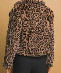 Love Tree - Faux Fur Cropped Jacket