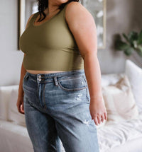 Yelete - Relevant Ribbed Seamless Reversible Tank Top - Plus