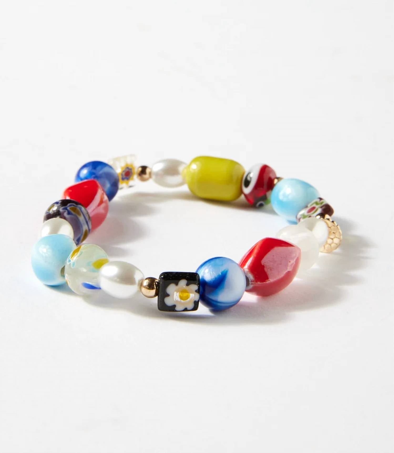 Marlyn Schiff - Women's Mixed Bead Stretch Bracelet