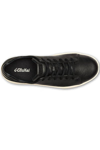 OluKai Men's Lae‘ahi Lī ‘ili Leather Sneaker in black black - men's sneaker - view 4