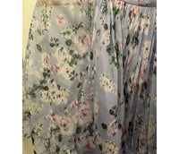 Mac Duggal - Floral Print High Neck Raglan Sleeve Dress