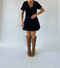 Blue Blush - Madison Short Sleeve Denim Dress