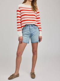 Gentle Fawn Angie Sweater in grenadine stripe - women's sweater - detail view