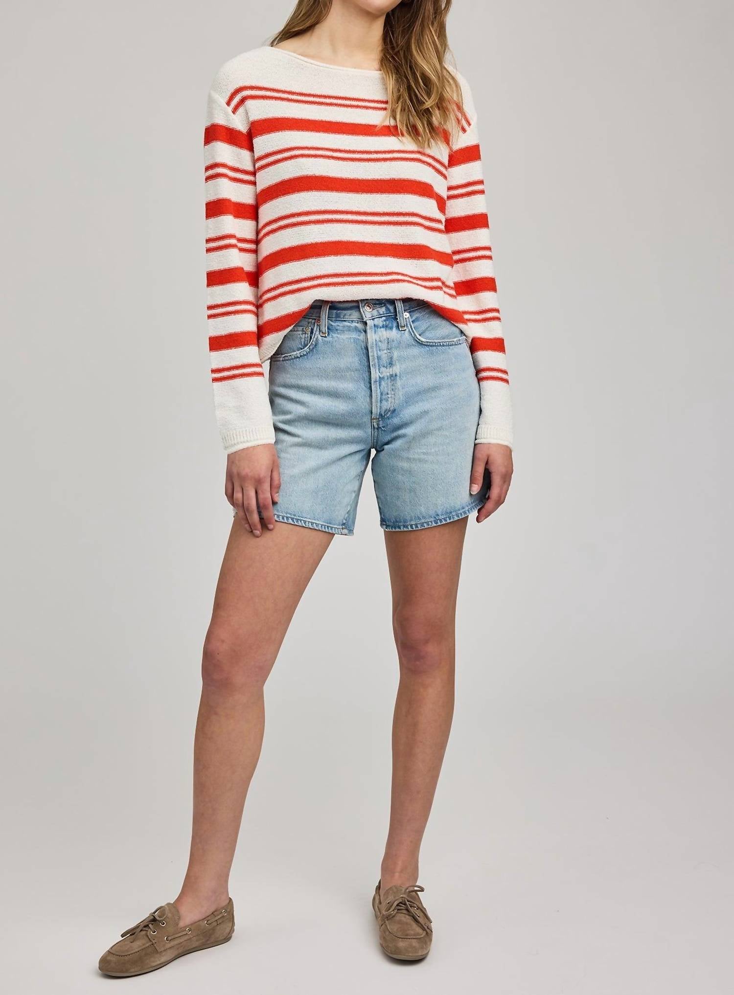 Gentle Fawn Angie Sweater in grenadine stripe - women's sweater - detail view