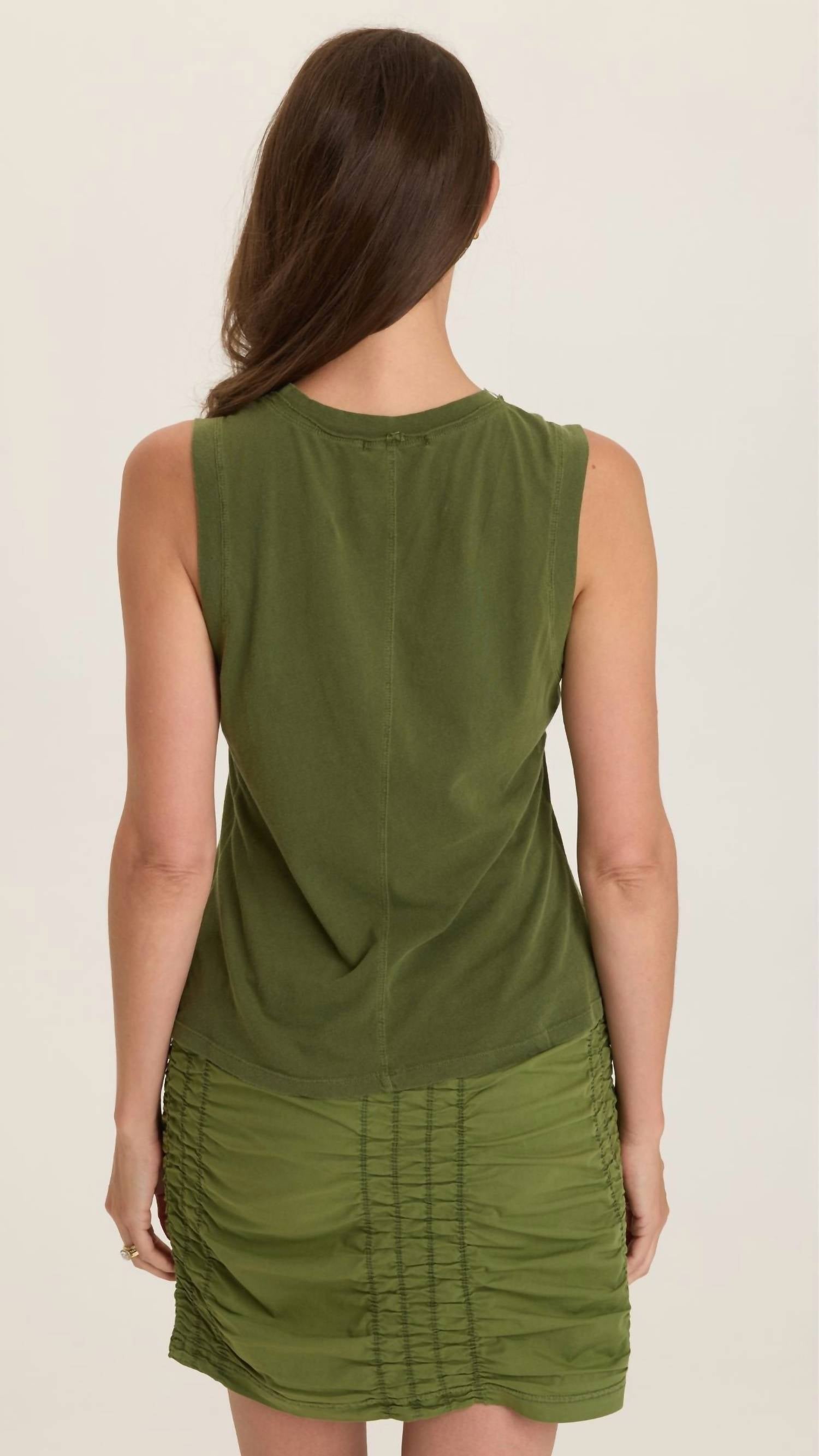 Wearables Bodie Raw Edge Jersey Tank Top in apollo pigment - women's tank top - alternate view