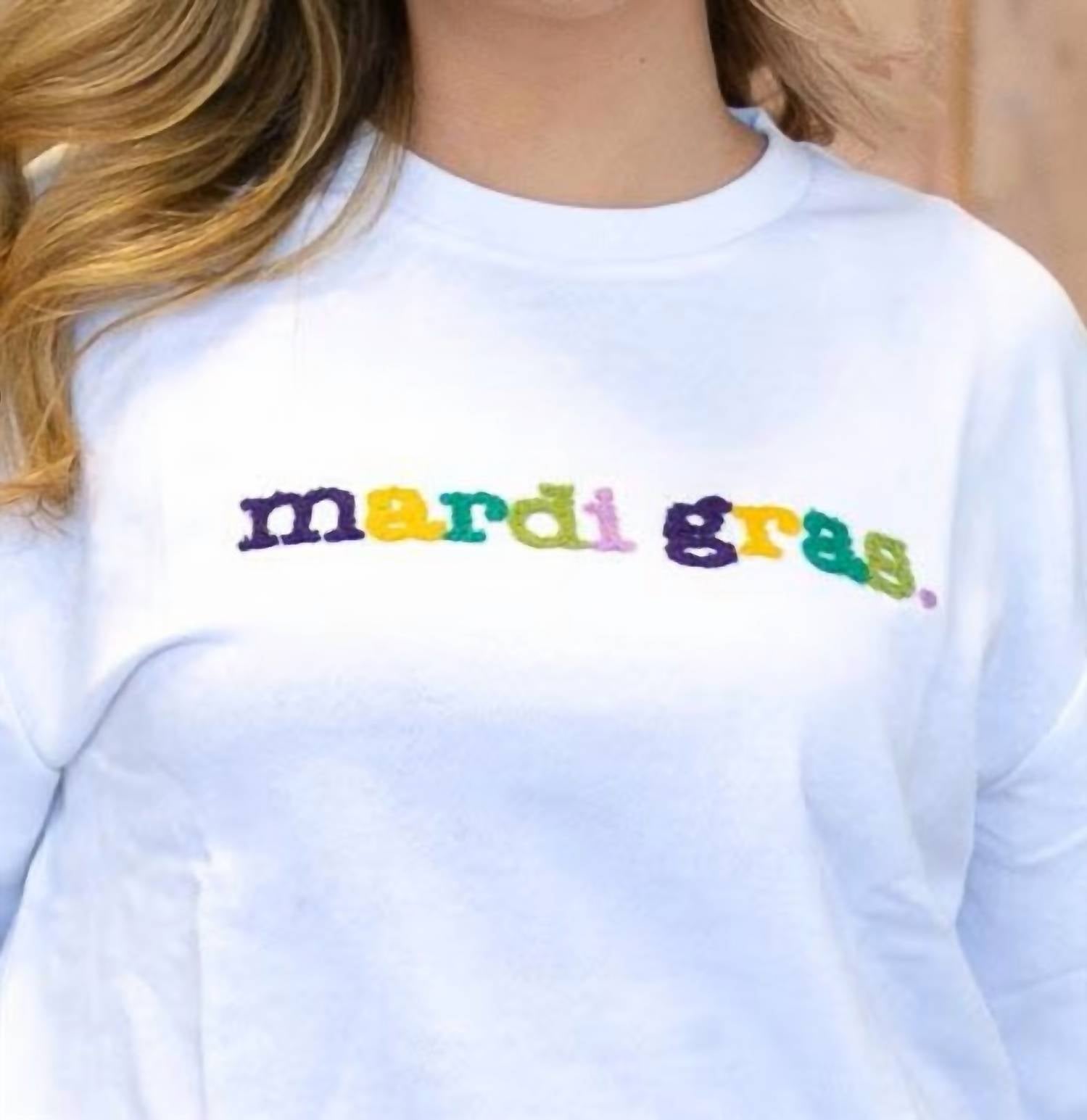 The Royal Standard - Mardi Gras Embroidered Sweater