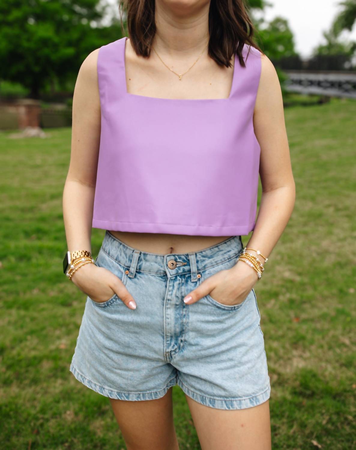 Buddylove - Manning Vegan Leather Cropped Tank Top