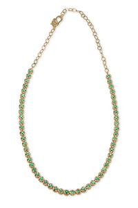 Diana M Jewels - 2.42 Cts Round Emerald Choker Necklace