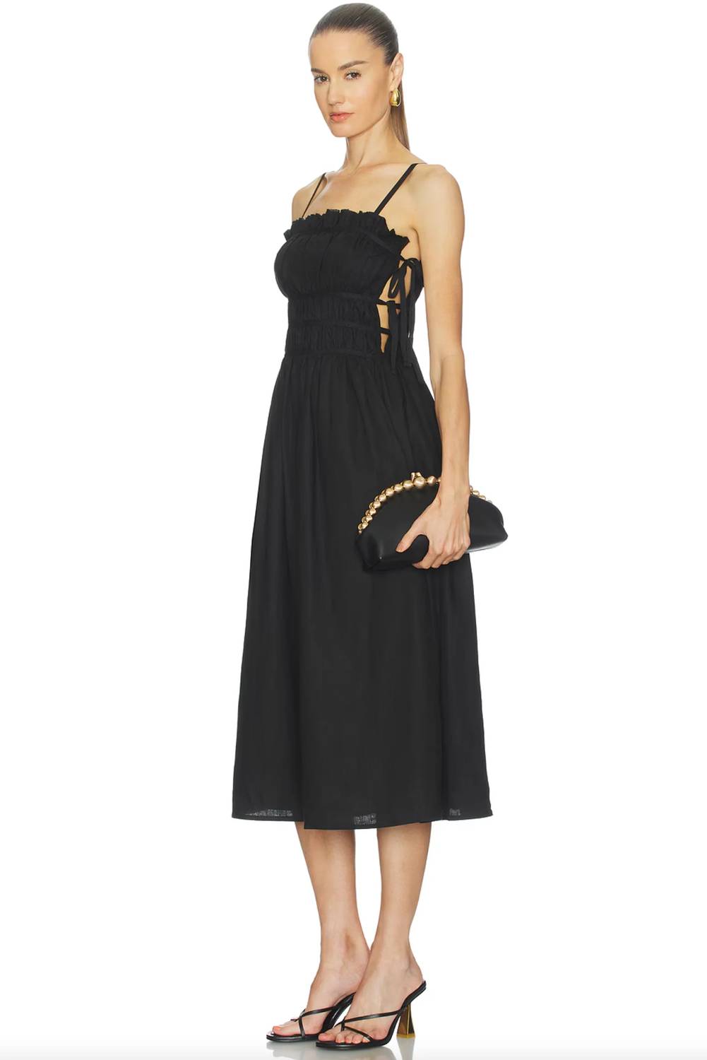 Cult Gaia - Ruffled Tie Midi Dress