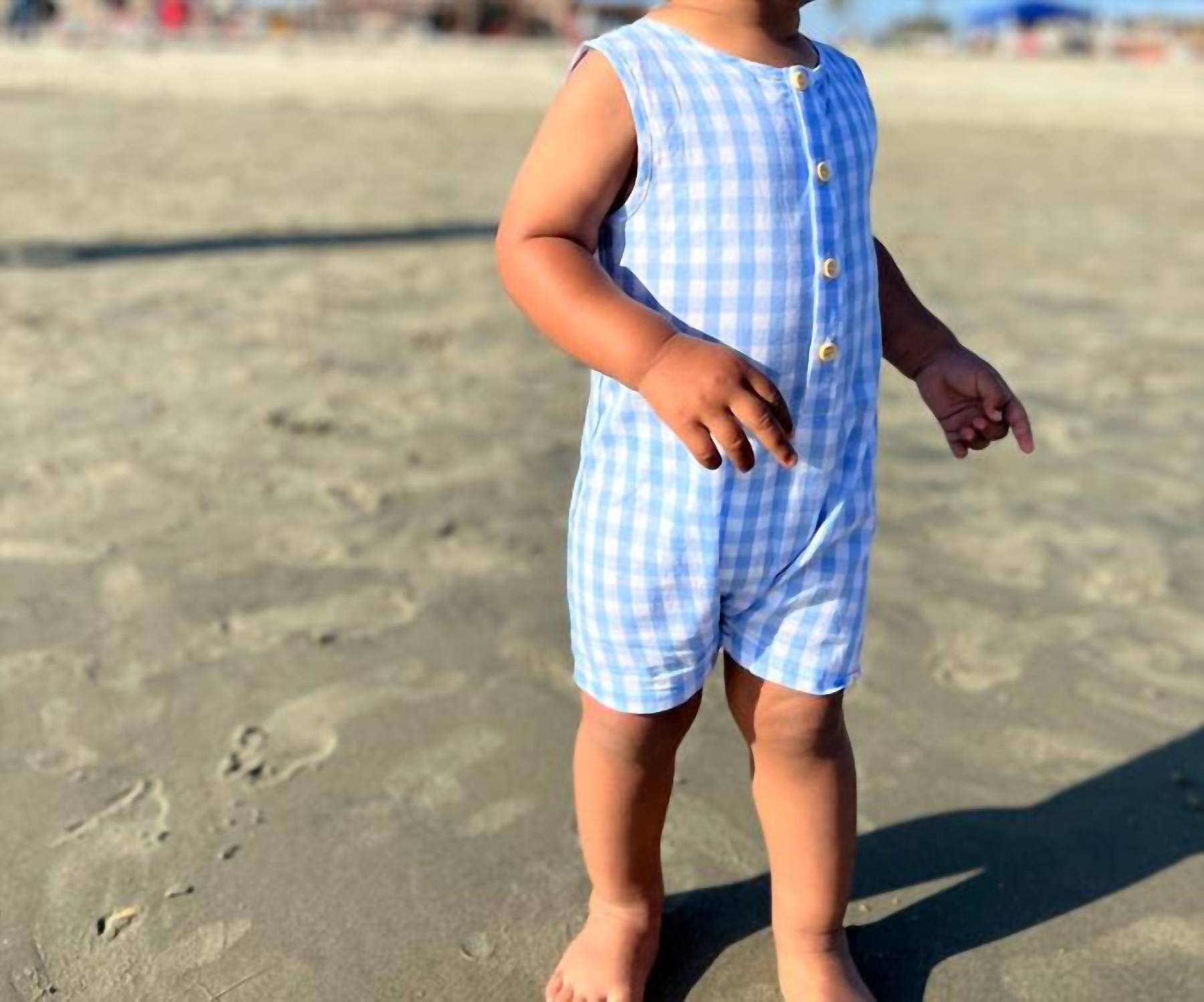 Me & Henry - Boy's Cabin Plaid Playsuit