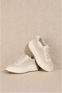 MiiM Women's Dolea Platform Sneakers in sandstone - women's sneaker - detail view
