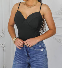 Surelymine - Ribbed Bustier Bodysuit