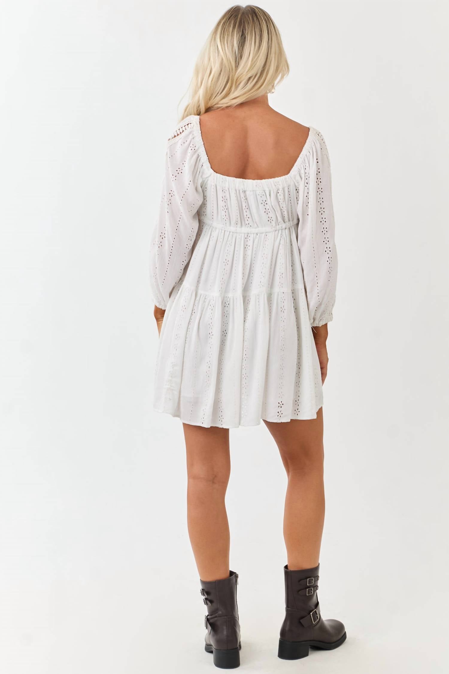 Angie - Malani Eyelet Mini Dress