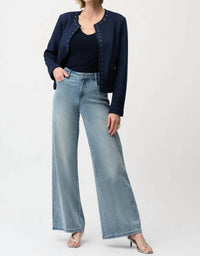 Joseph Ribkoff - Studded Faux Suede Long Sleeves Jacket