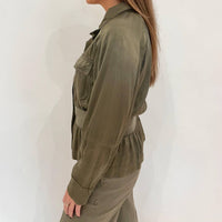 Marrakech - Solara Viscose Satin Peplum Jacket