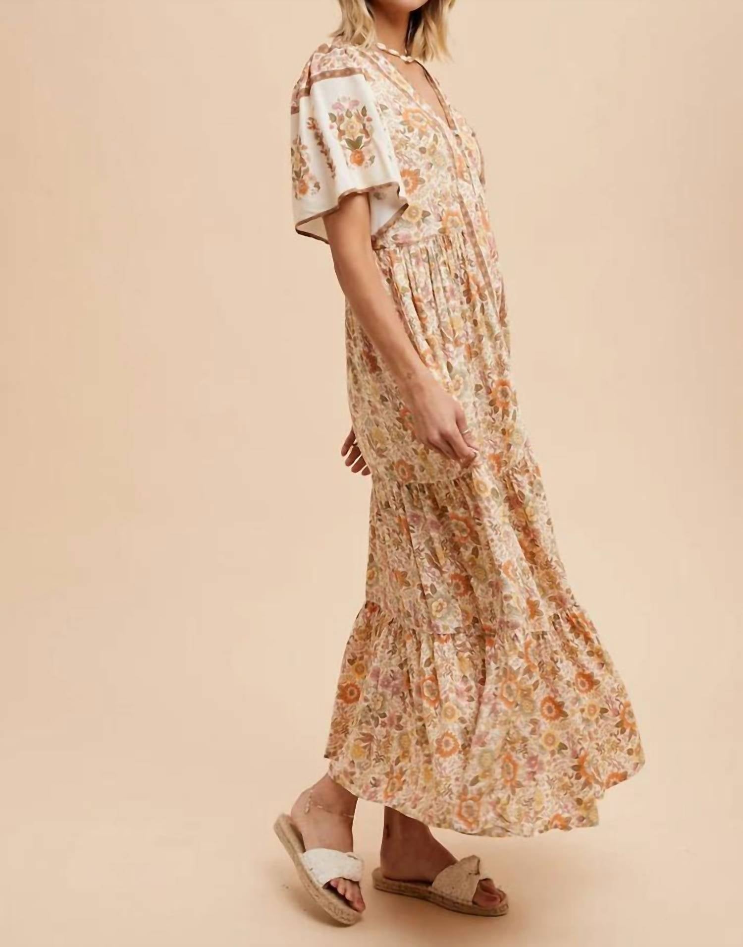 In-Loom - Savannah Button Front Midi Dress