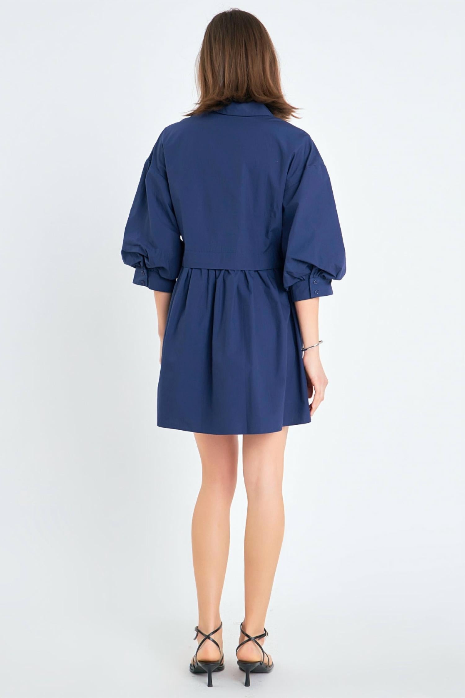 English Factory - Jada Puff Sleeve Mini Dress