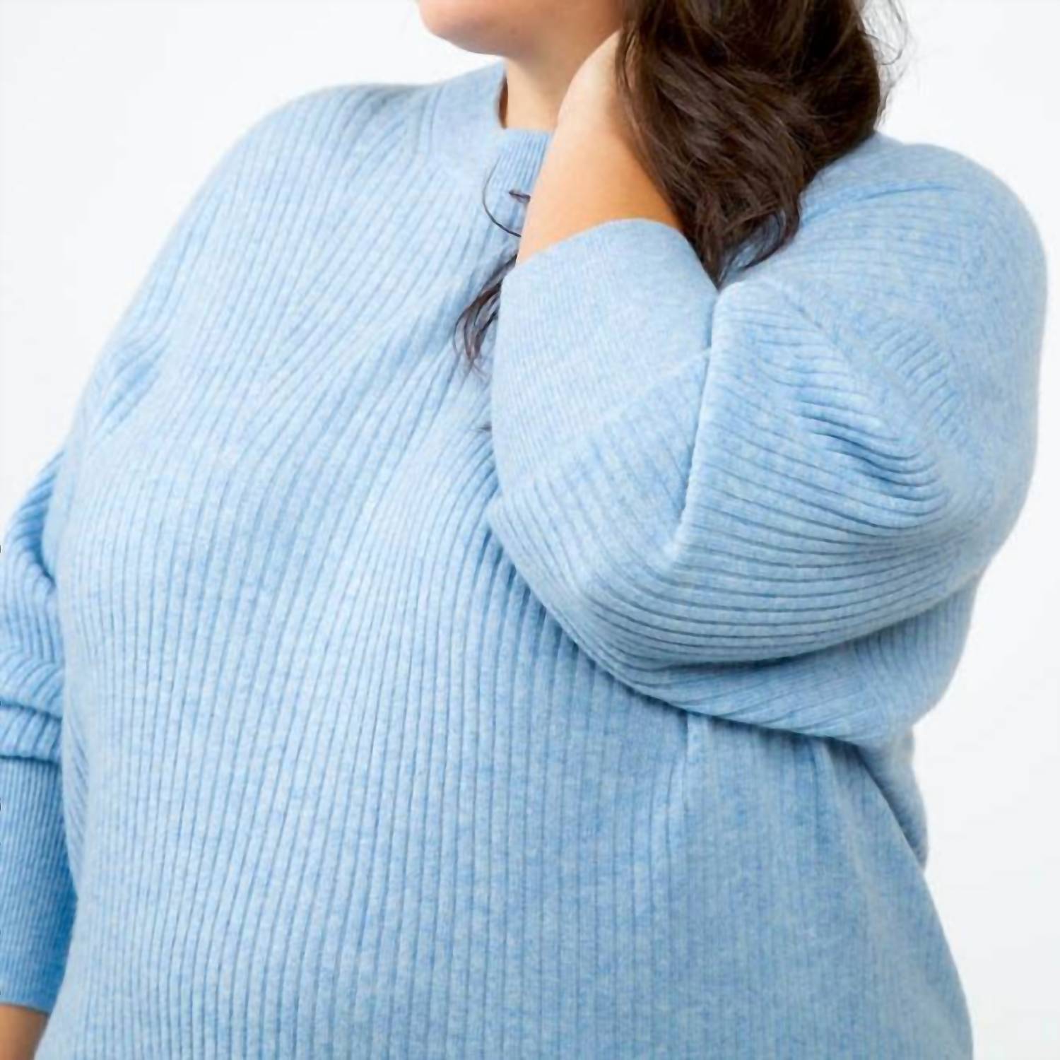Estheme - Dolman Cashmere Long Sleeve Sweater - Plus