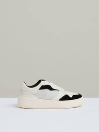 Reiss Women's Ruth Platform Trainer Sneakers in black white - women's sneaker