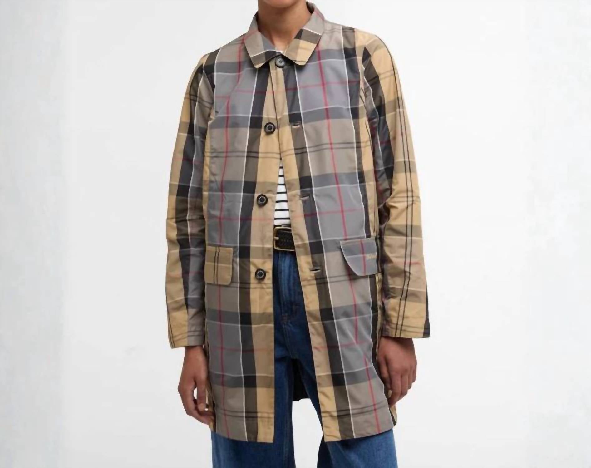 Barbour Women's Babbity Reversible Showerproof Jacket in black dress tartan - women's jacket - view 5