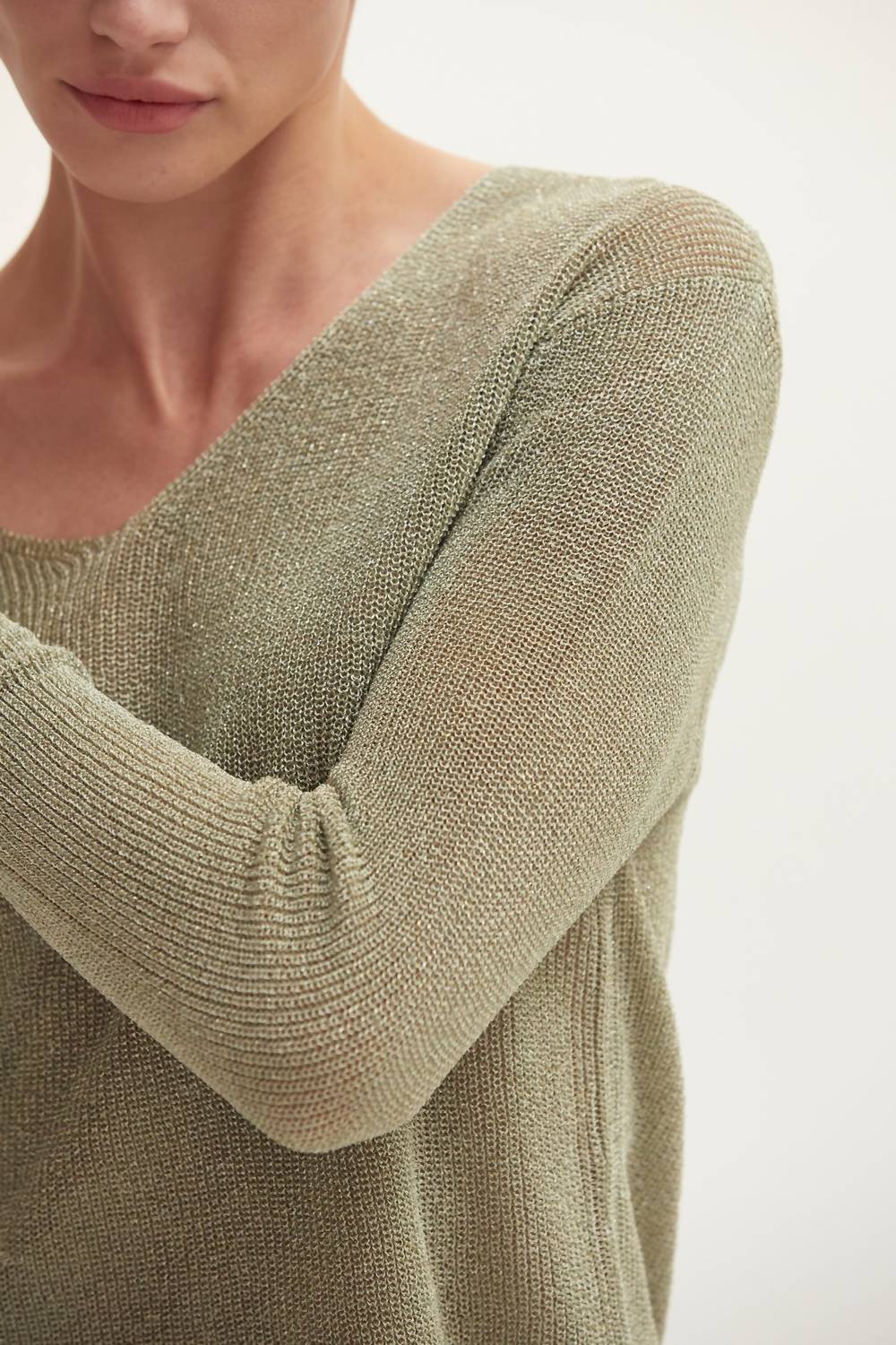 Crescent - Jocelene Lurex Sweater Top