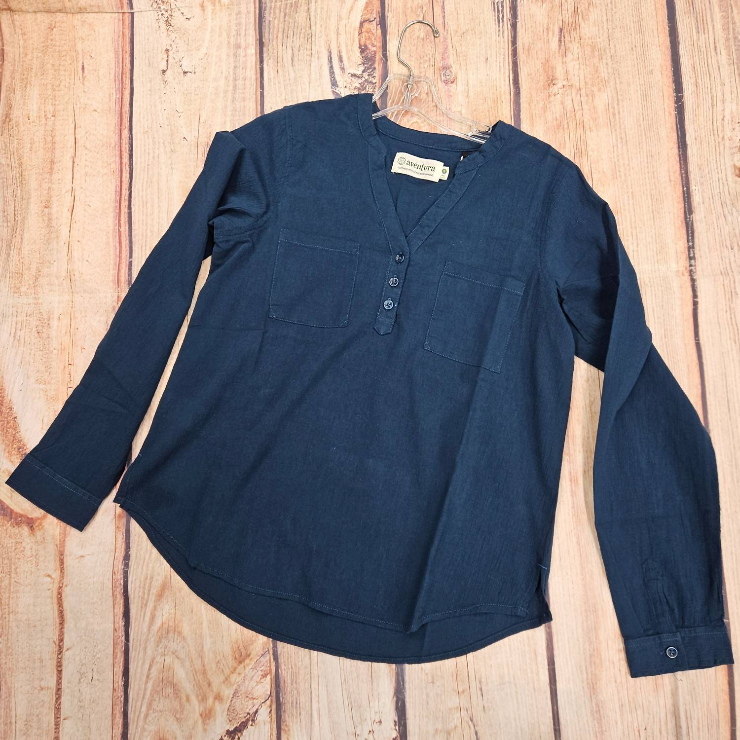 Aventura Women's Beachcomber Solis Long Sleeve Top in navy - women's long sleeve top