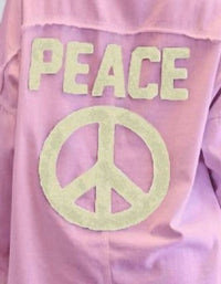J.Nna - Peace Patch Button Down Long Sleeve Jacket