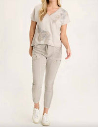 Xcvi - Jolina Embroidered V-neck Top