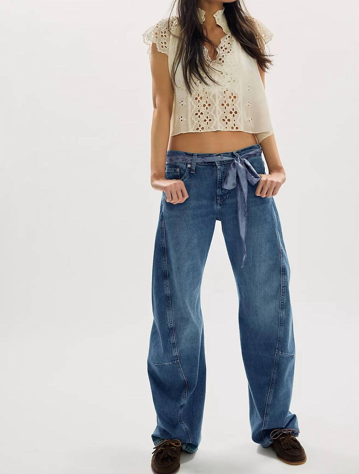 Free People - Fable Twisted Seam Low-rise Jeans