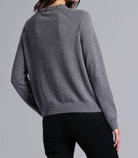 Minnie Rose - Cotton Cashmere Raglan Crew Jewel Neck Top