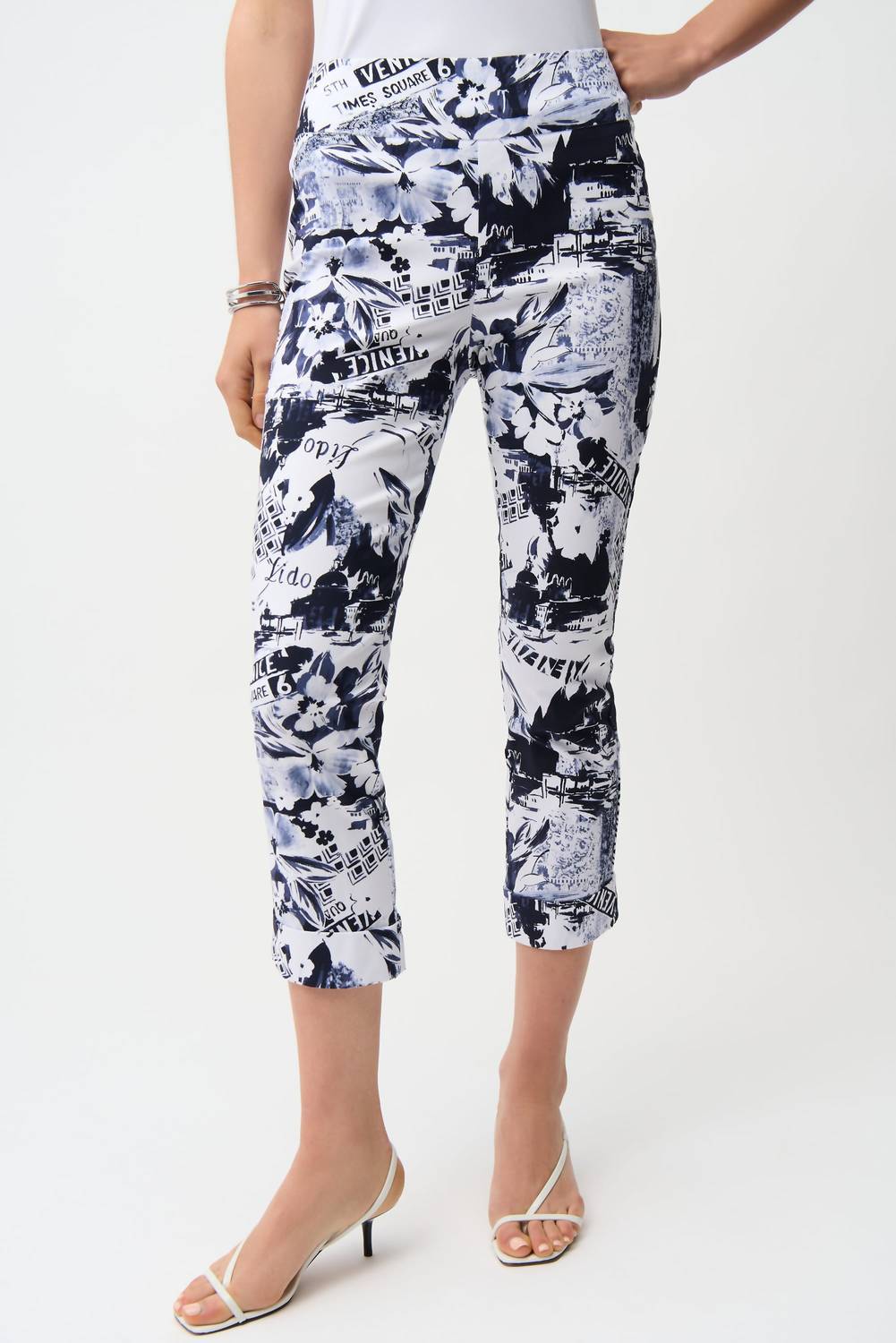 Joseph Ribkoff - Conversational Print Crop Pull-on Pants