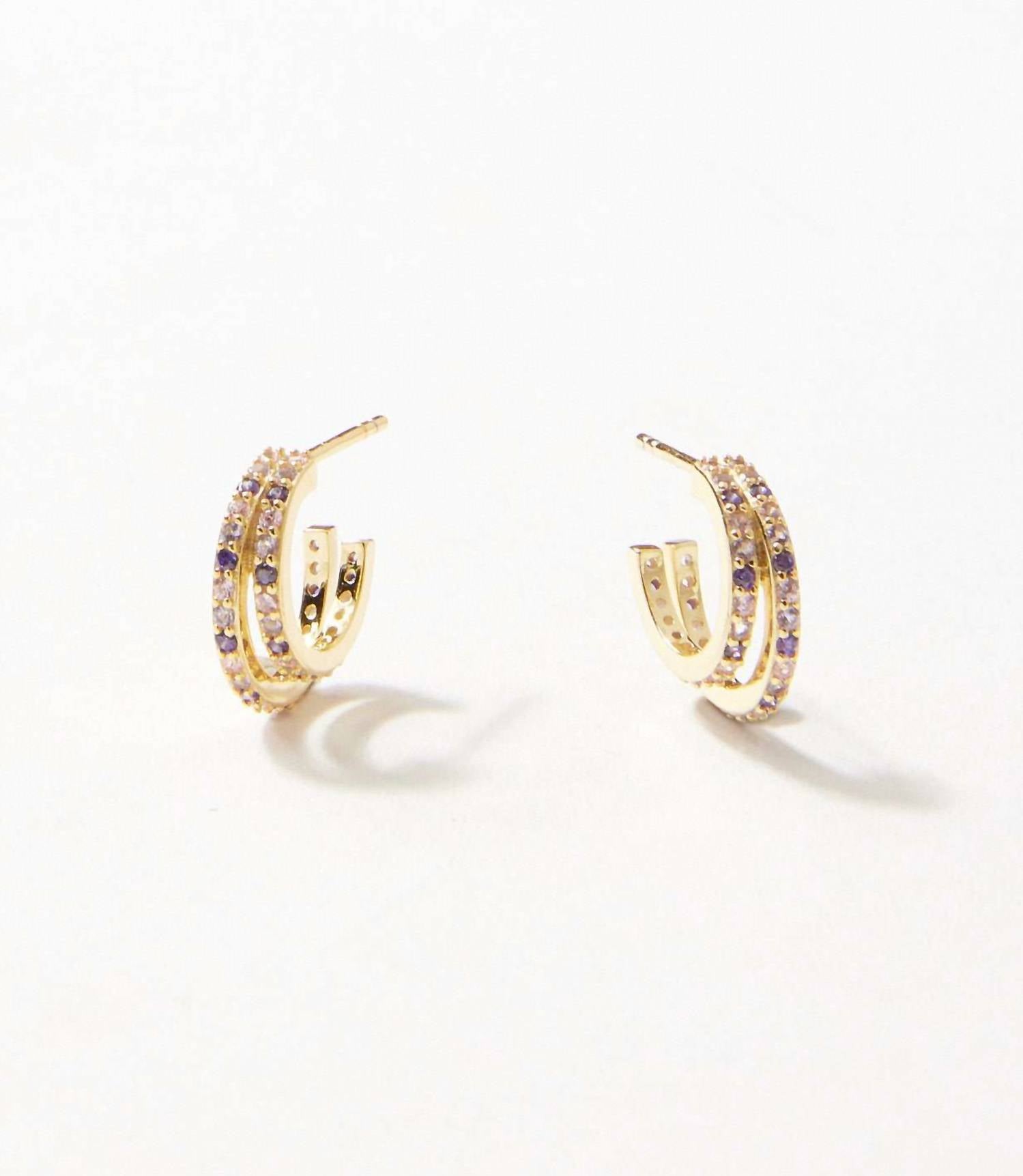 Native Gem - Women's Twin Huggie Earrings