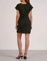 Elan - Short Sleeve Ruch Knot Dress