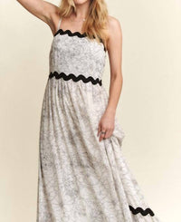 Adora - Floral Adjustable Strap Maxi Cami Dress
