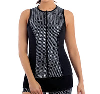 Miraclesuit - Shimmer Bay Active Sleeveless Full Zip Rash Guard