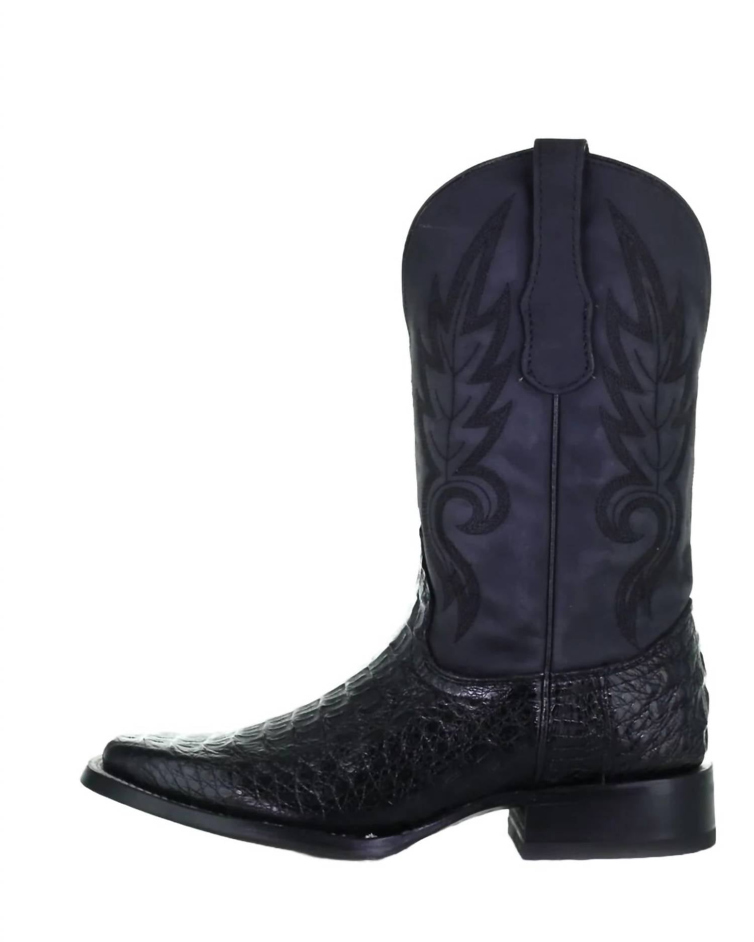 Corral - Men's Caiman Embroidered Square Toe Boots