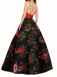 Floral Jacquard ballgown
