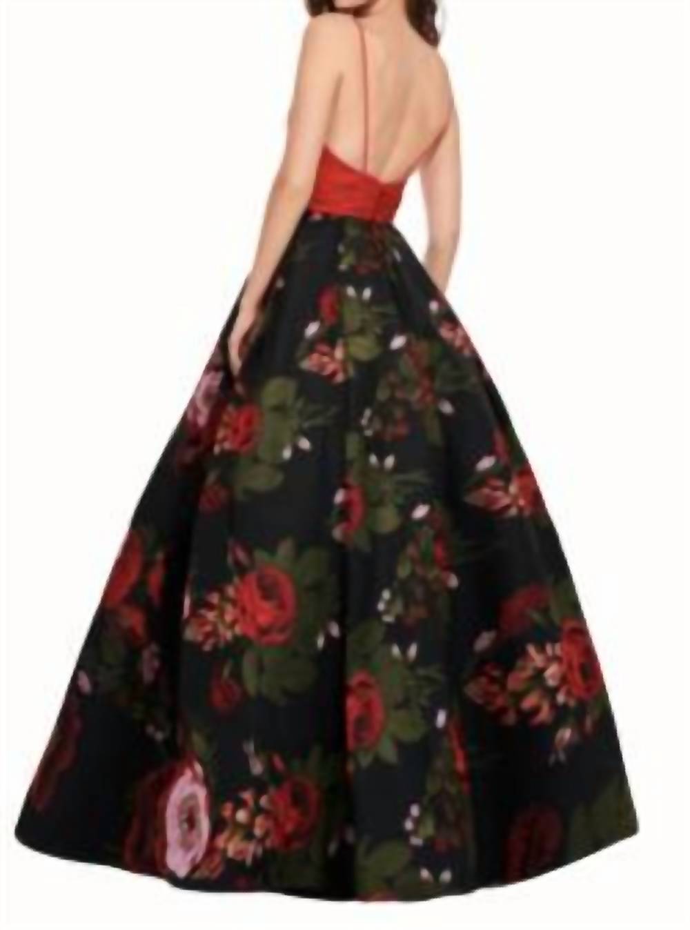 Floral Jacquard ballgown