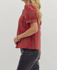 Entro - Yuletide Puff Sleeve Top