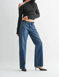 Jbd. - Low Rise Studded Baggy Jean