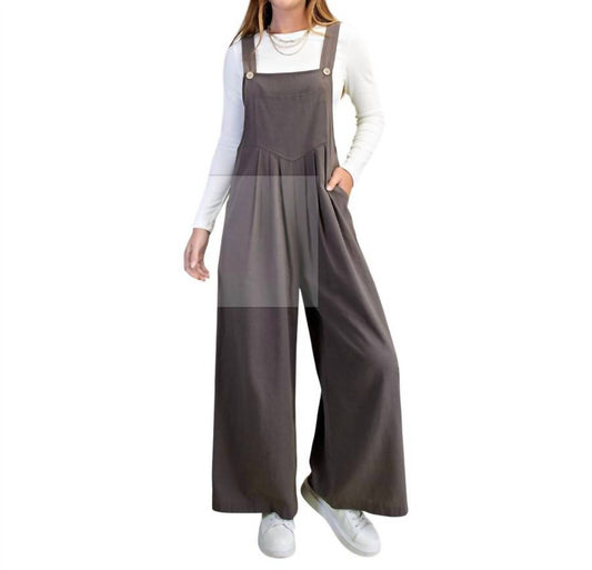 Gigio - Pintuck Wide Leg Overall