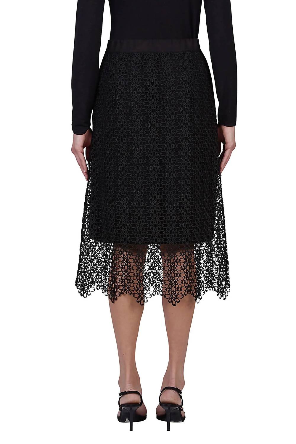 Purotatto Lace Pencil Skirt in pt 031 vu - women's skirt - detail view