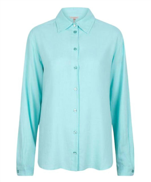 Esqualo - Aqua Linen Blouse