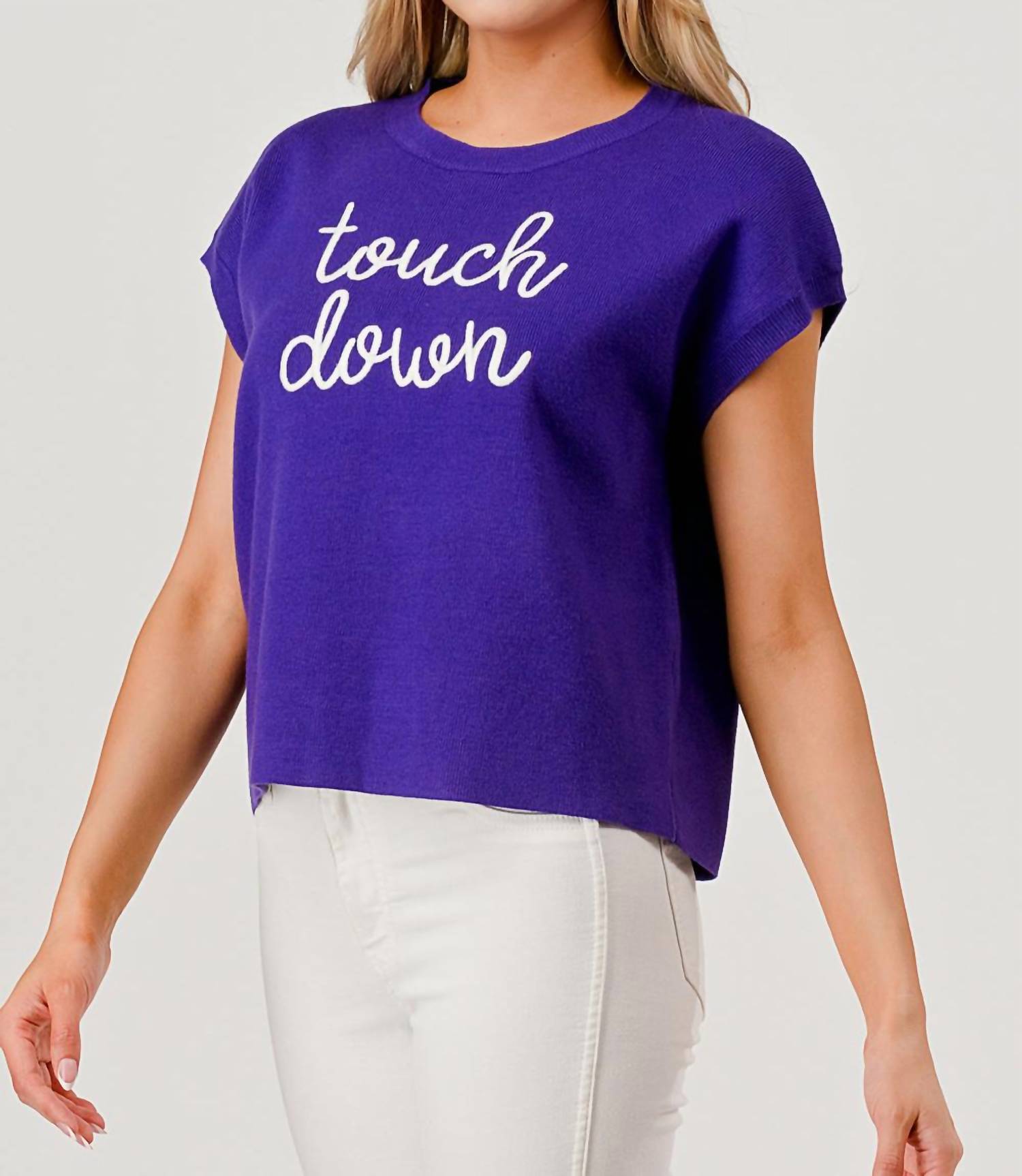 Pixi + Ivy - Touch Down Cap Sleeve Sweater