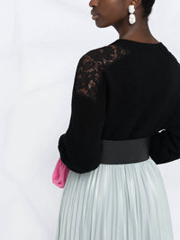 Valentino - Lace Embellished V-neck Jumper