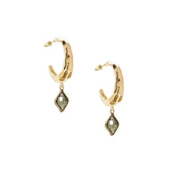 Adriana Pappas - Women's Glitzy Drip Hoops Earrings