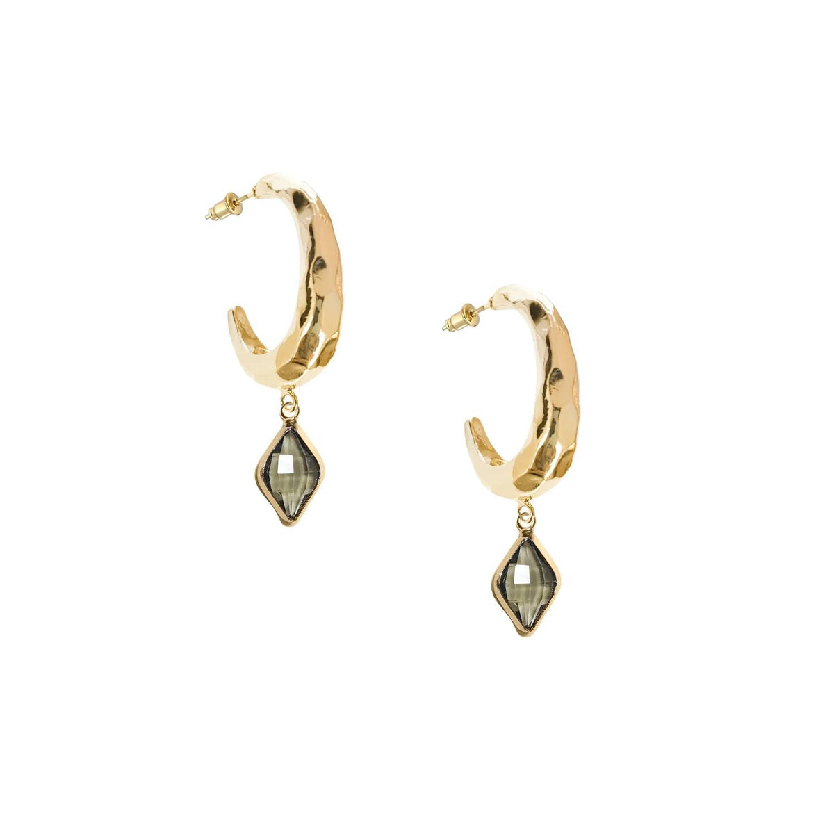 Adriana Pappas - Women's Glitzy Drip Hoops Earrings